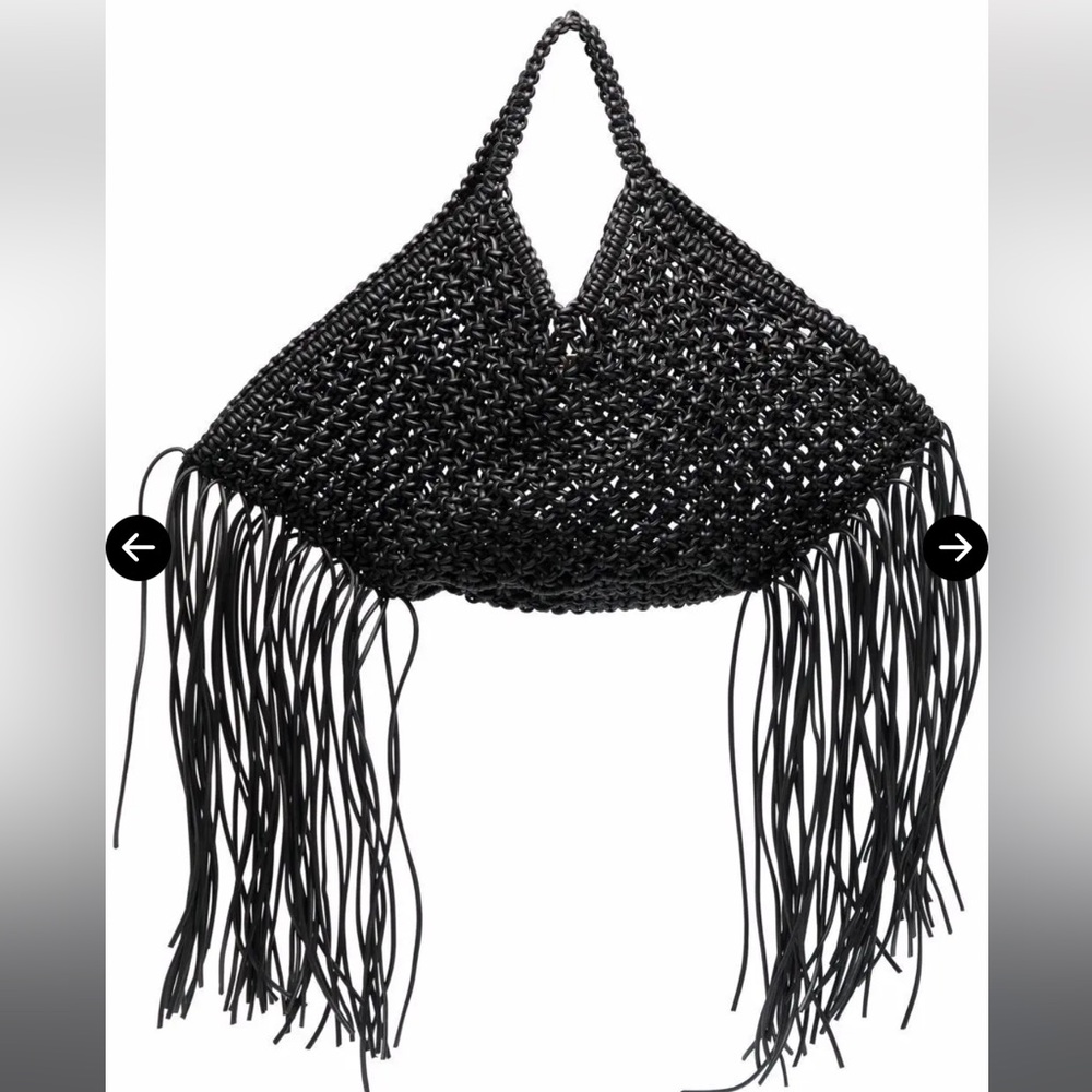 Yuzefi black woven bag